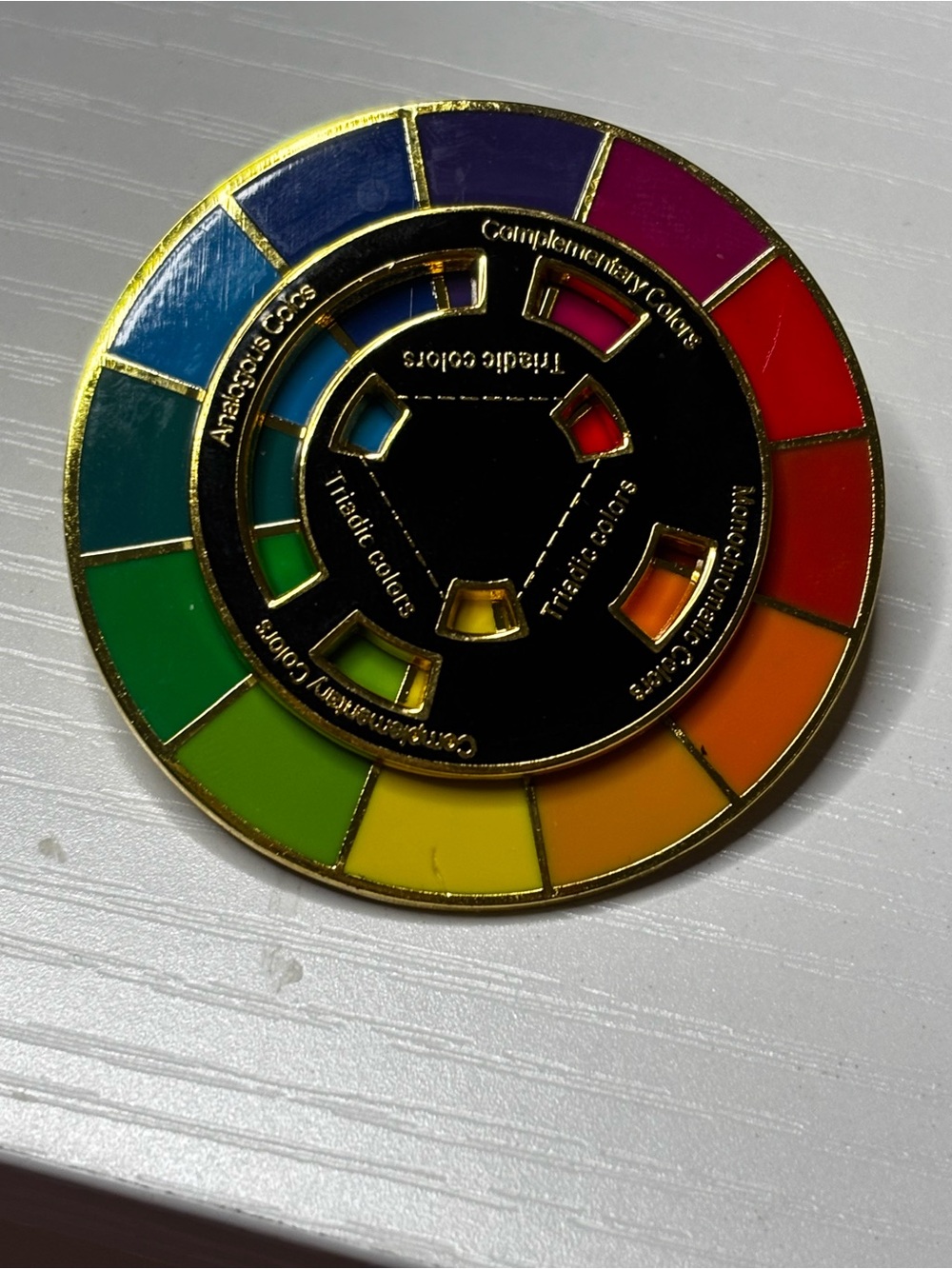 Multicolor Enamel Color Wheel Pin - Picture 6 of 9